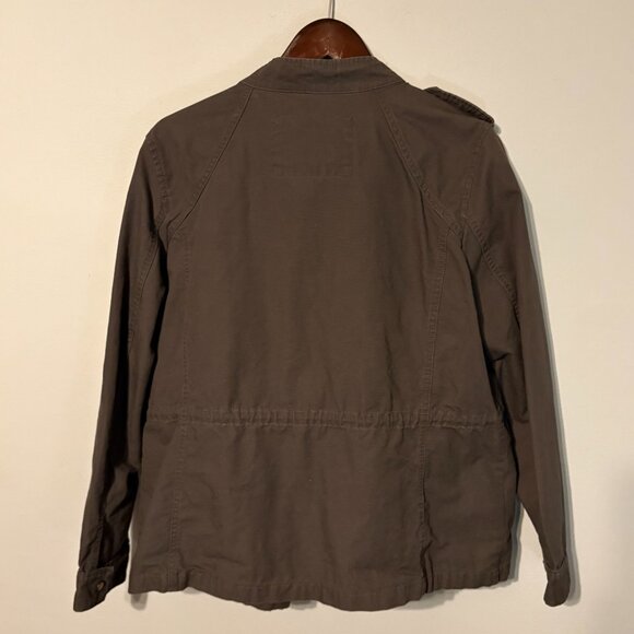 Ann Taylor Loft Size L Grey Utility Jacket - Picture 2 of 4